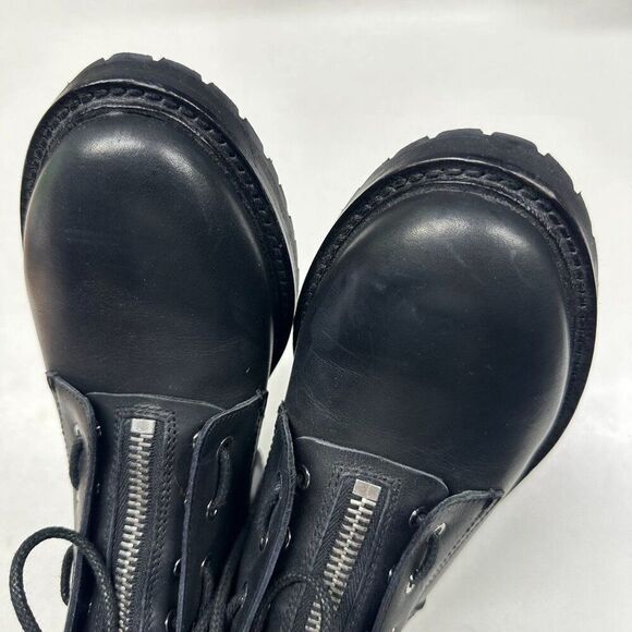 Rag & Bone Cannon Black Leather Combat Boots Womens Size 38.5 - Picture 8 of 16